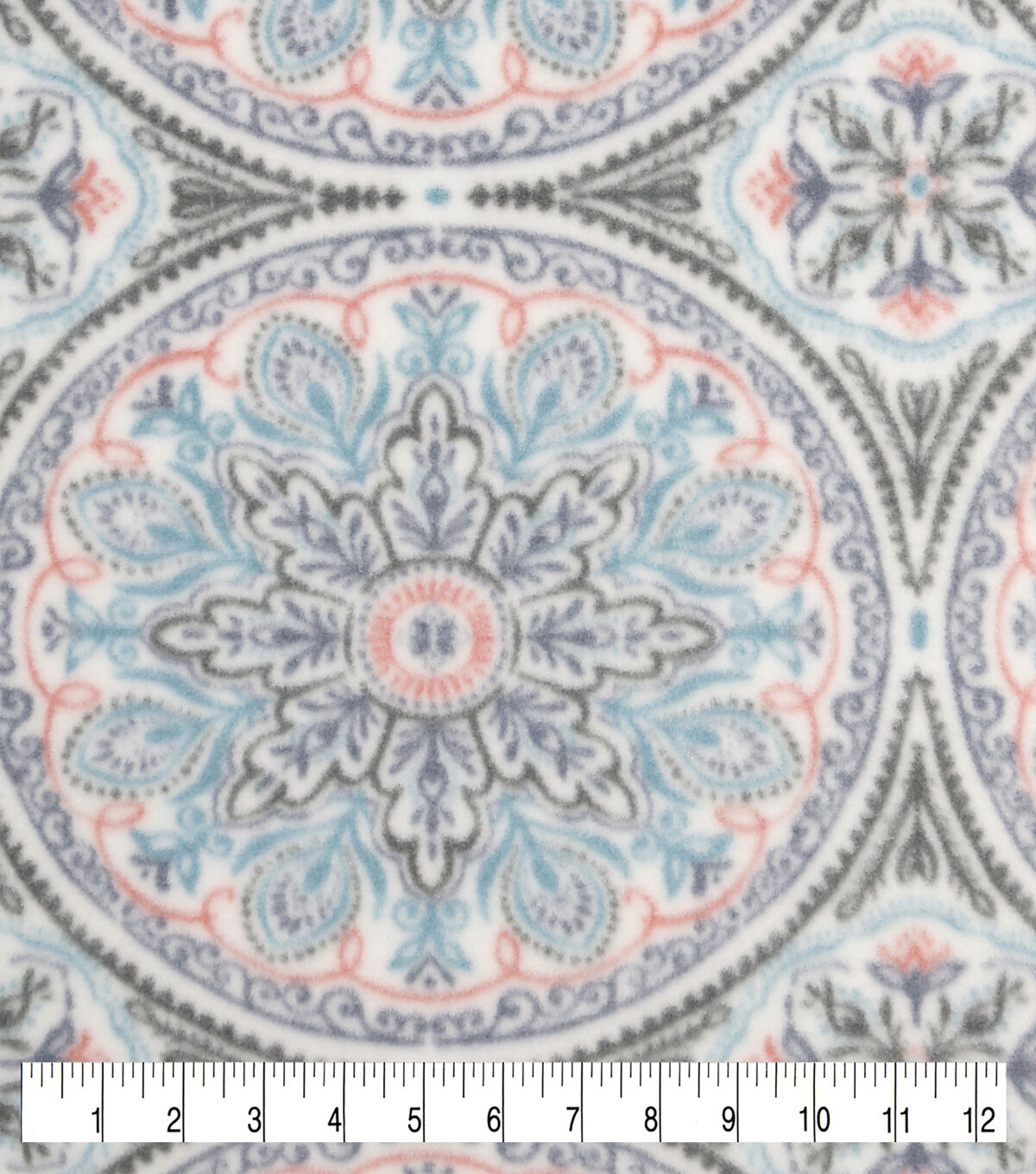 Pastel Medallions Anti Pill Fleece Fabric