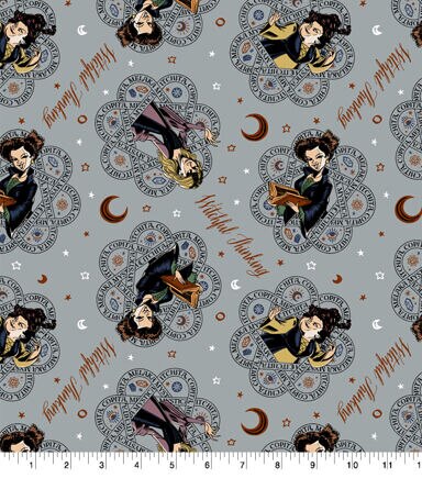 Hocus Pocus Filligree Badge Cotton Fabric
