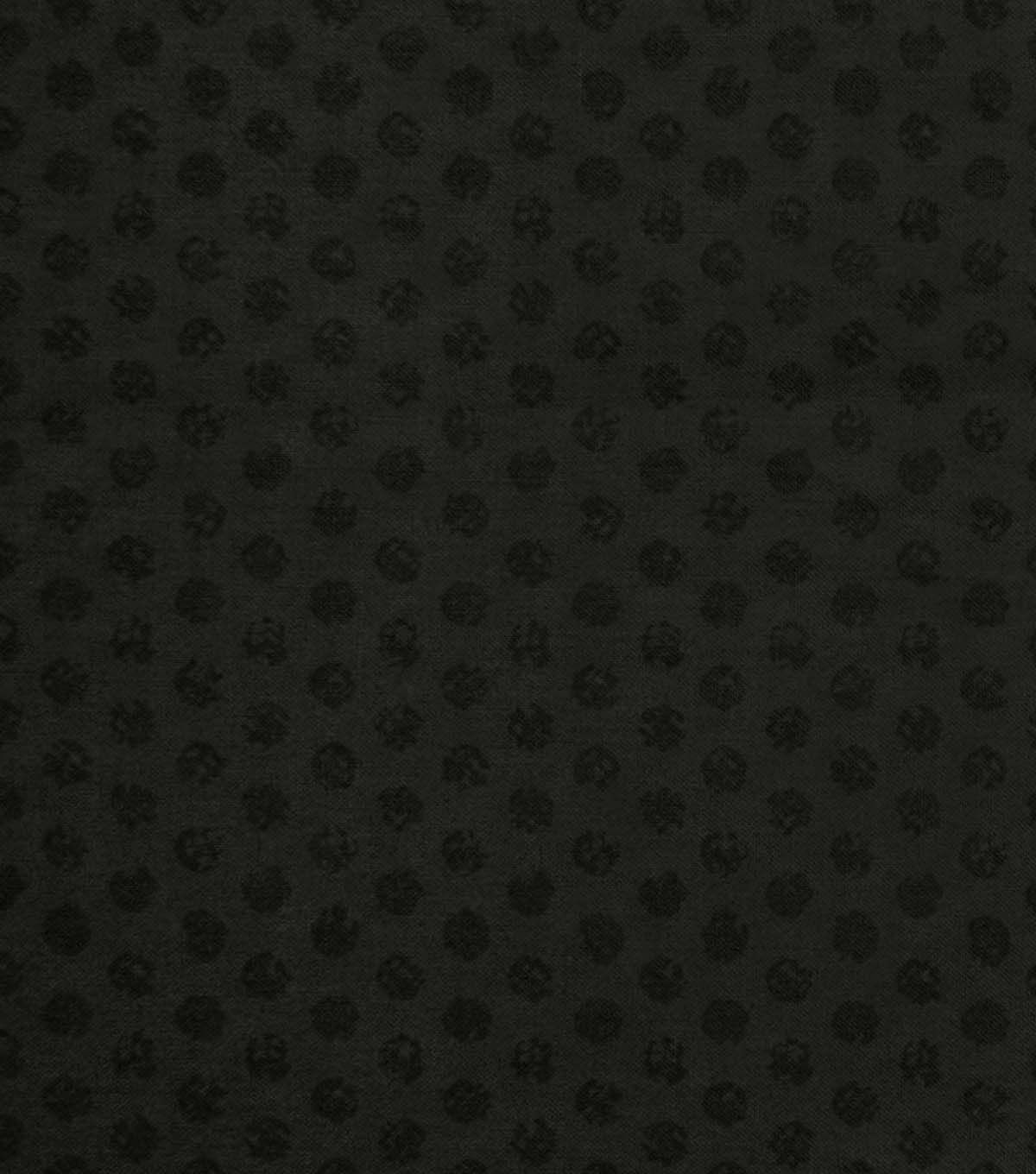 Grunge Dots on Black Cotton Fabric by Keepsake Calico