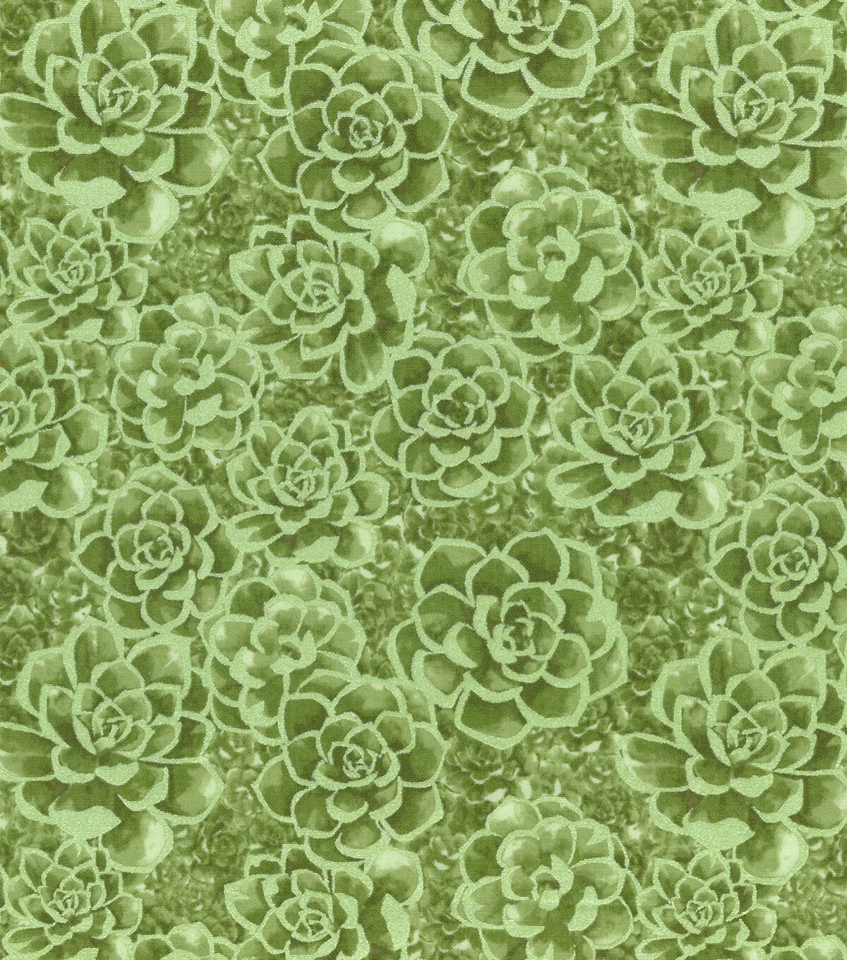 Pearlescent Green Succulent Quilt Cotton Fabric by Keepsake Calico
