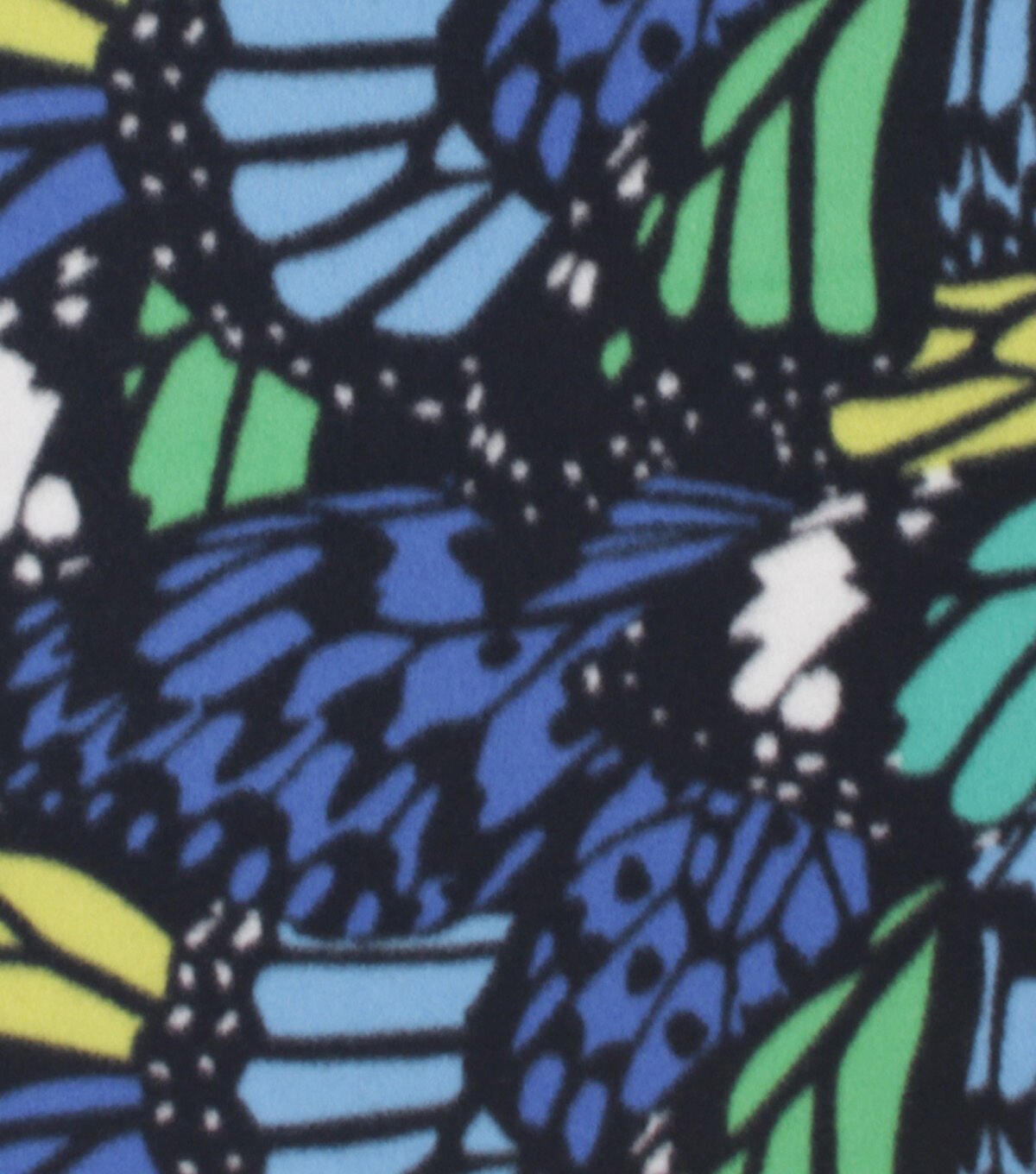 Blue Butterfly Wings Blizzard Fleece Fabric