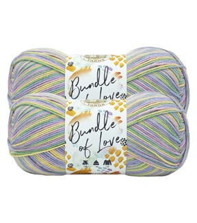 Lion Brand Bundle of Love 688yds Worsted Acrylic Yarn 2 Bundle