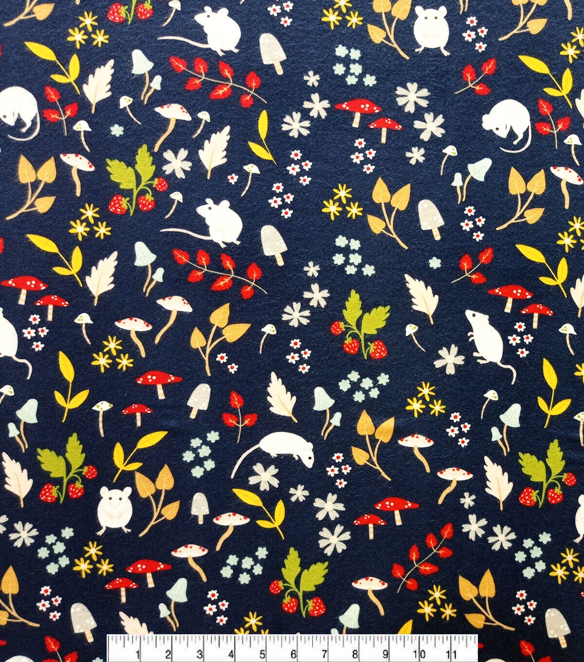 Fall Mouse Super Snuggle Flannel Fabric