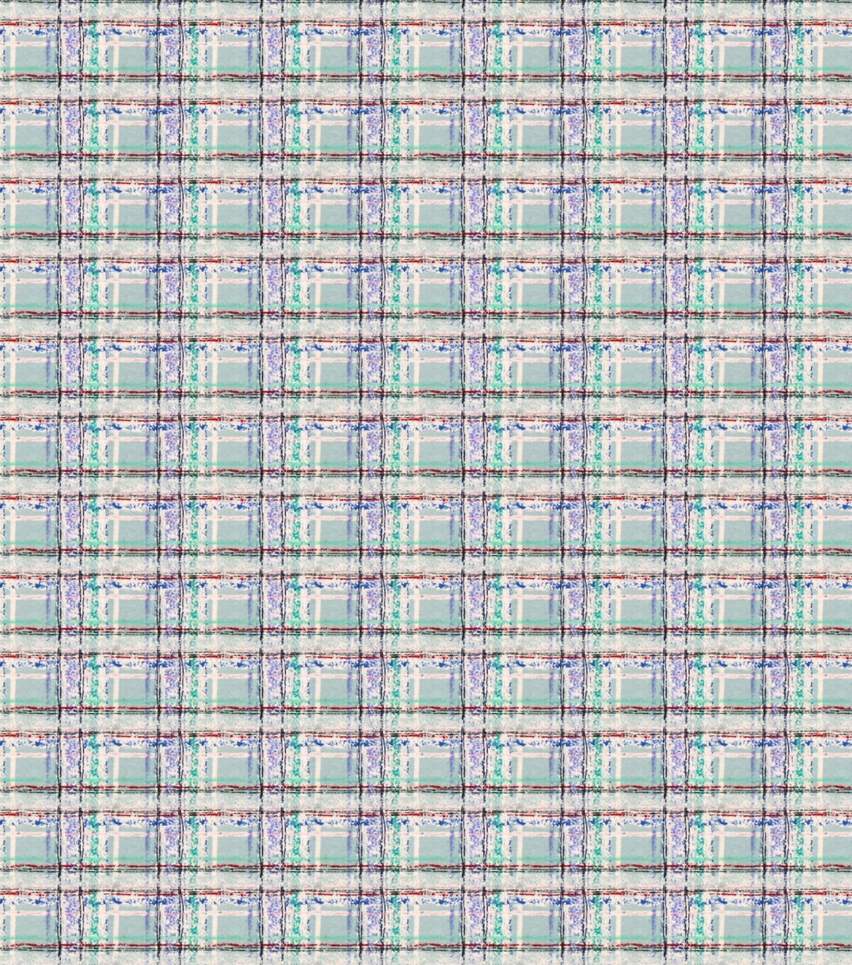 Snowy Mint Plaid Super Snuggle Flannel Fabric