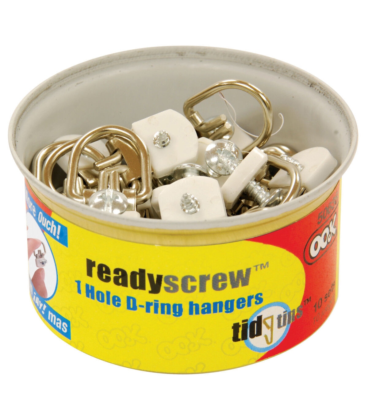 Ook 10pk ReadyScrew 1 Hole D Ring Hangers
