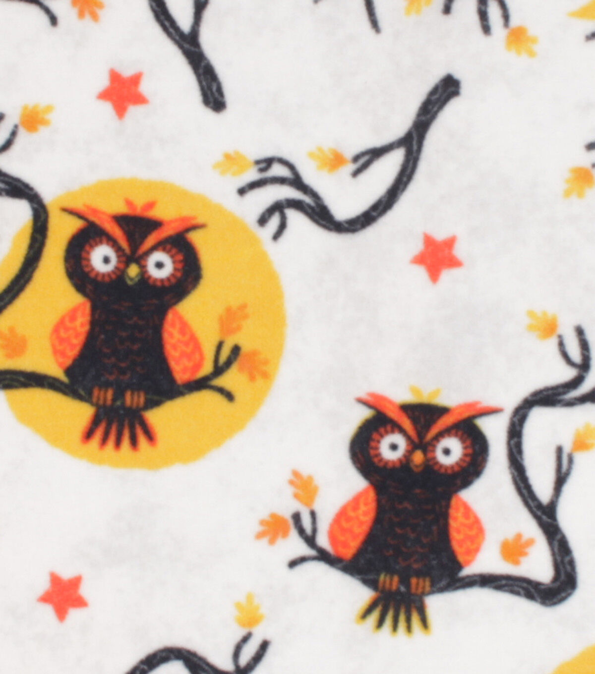 Owls on Branches Anti Pill Fleece Fabric