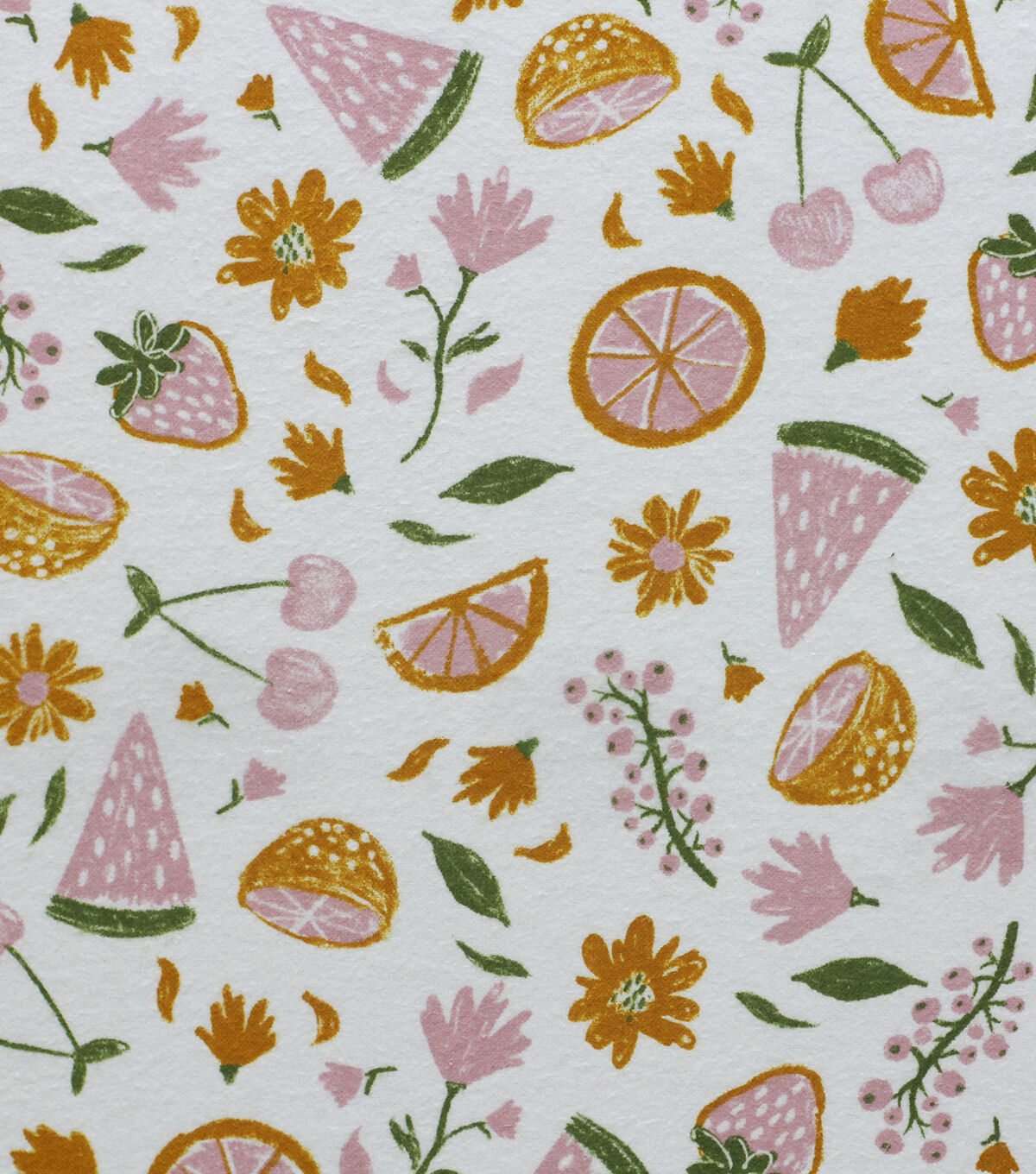 Doodle Fruits Super Snuggle Flannel Fabric