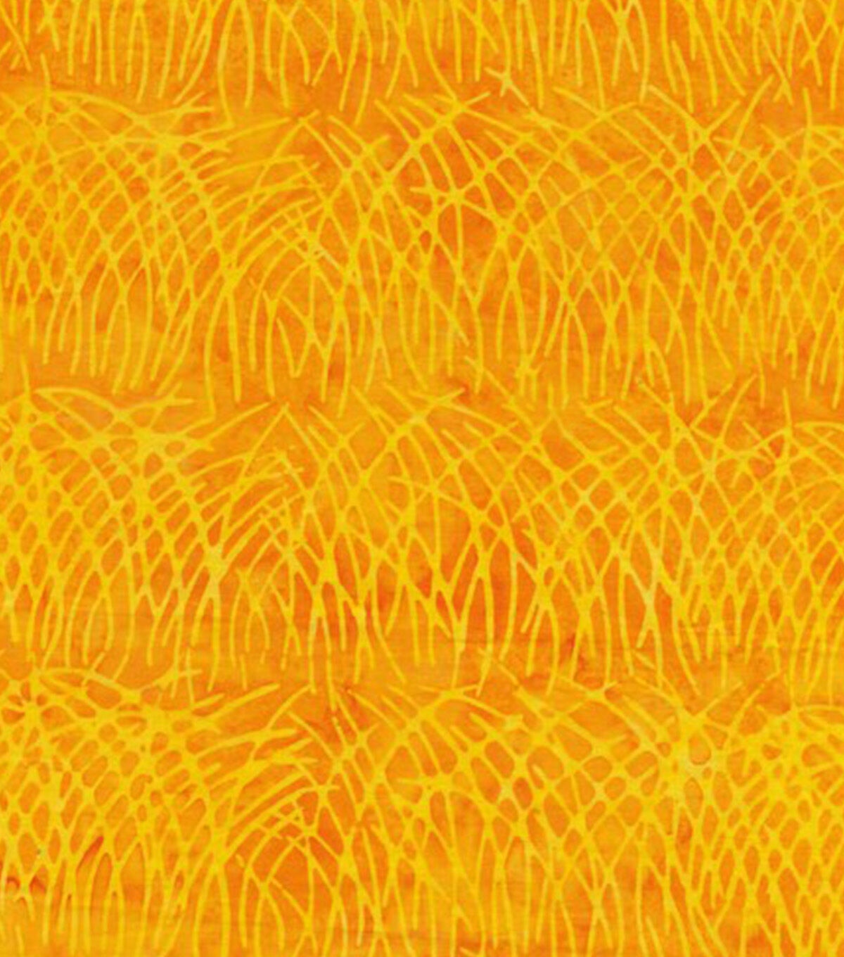 Orange Daffodil Batik Fall Cotton Fabric