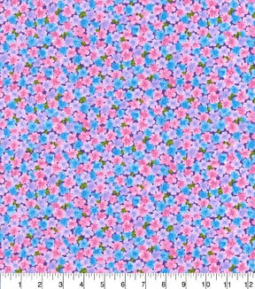 Purple Floral Cotton Fabric by Keepsake Calico