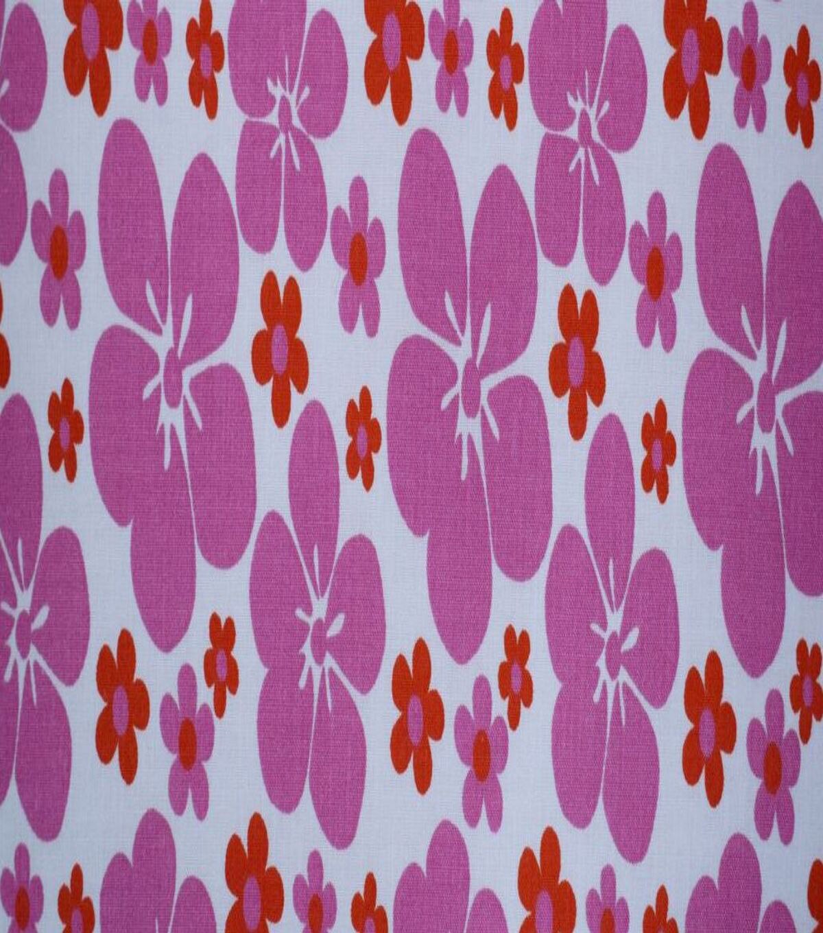 Pink & Red Large Floral Quilt Cotton Fabric by Quilter's Showcase
