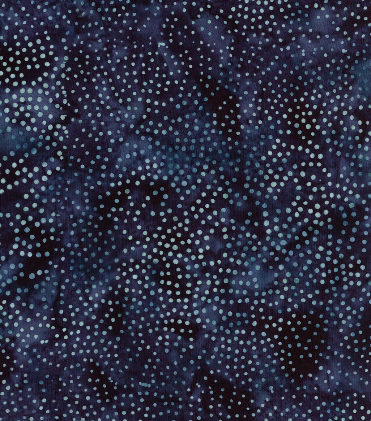 Allover Dots Dark Blue Batik Cotton Fabric