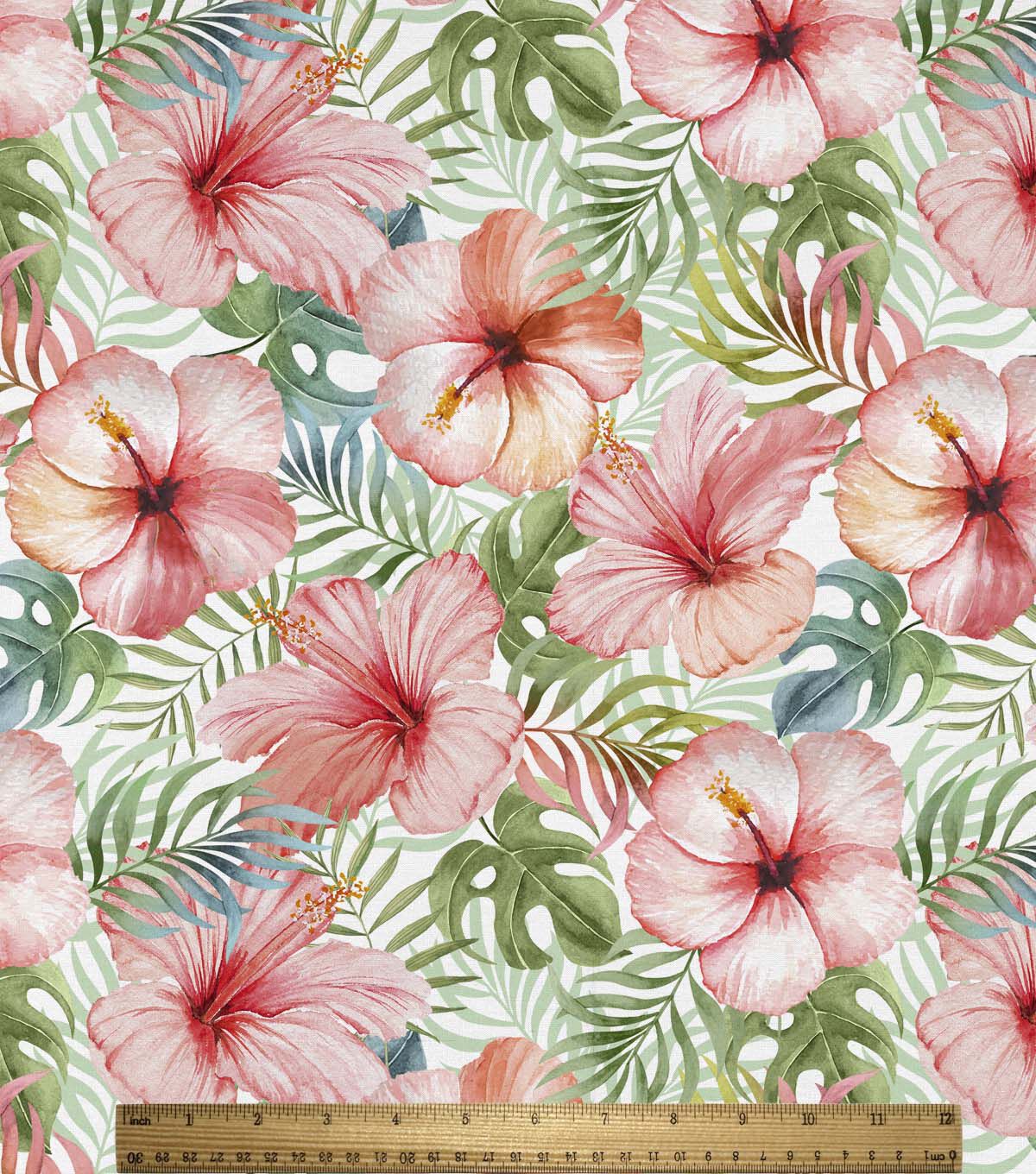 David Textiles Tropical Blush Floral Novelty Cotton Fabric