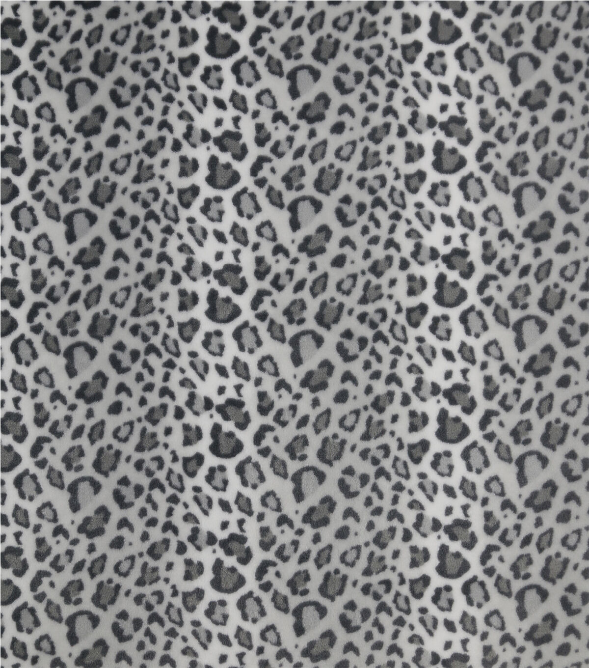 Sew Lush Fleece Fabric Cheetah Grayscale