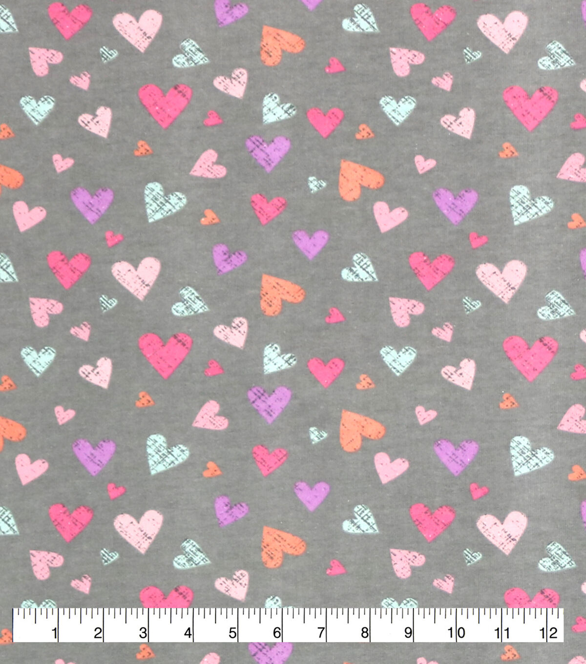 Sketched Hearts Super Snuggle Flannel Fabric