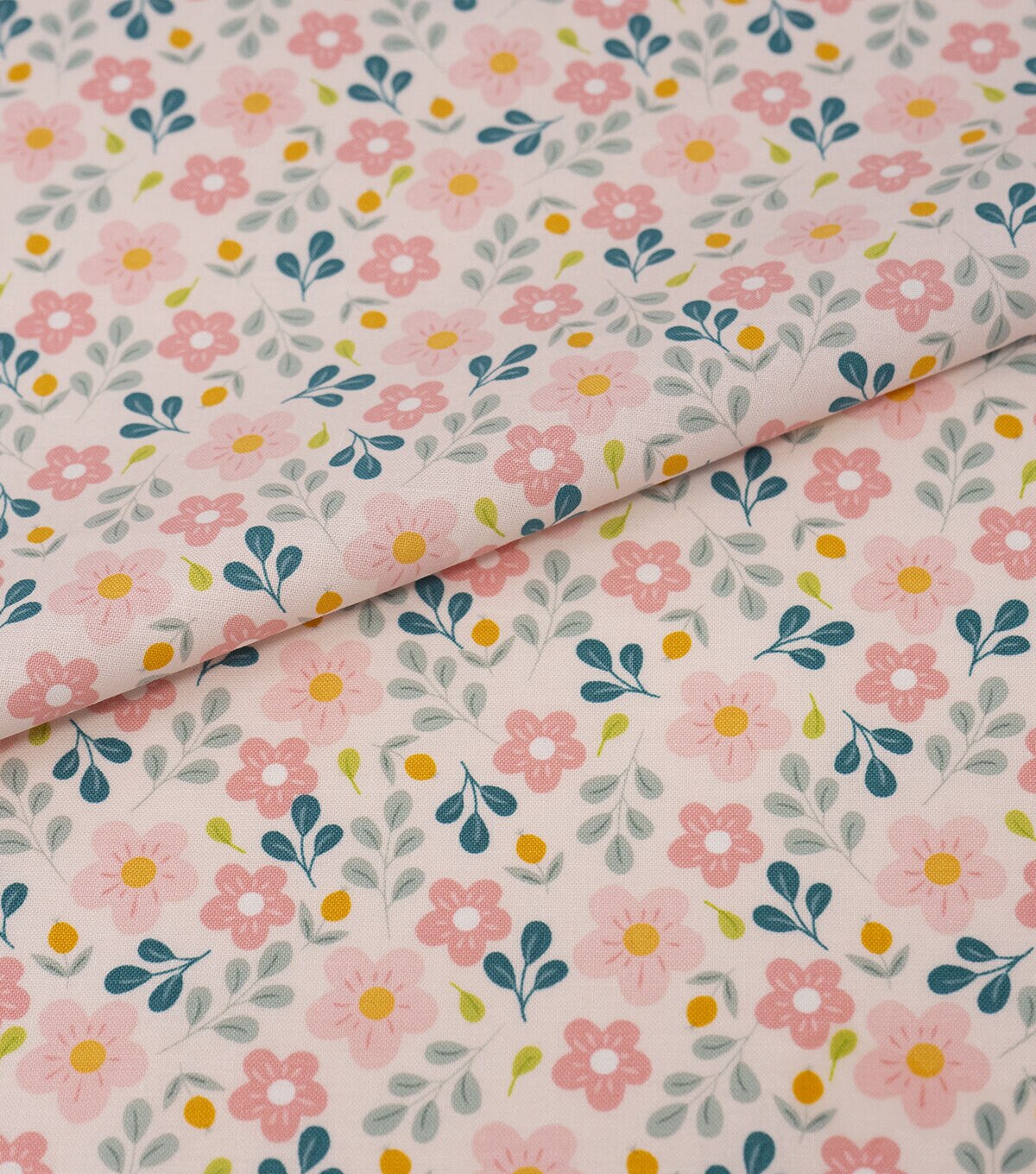 Delicate Pink Floral Cotton Fabric by Keepsake Calico