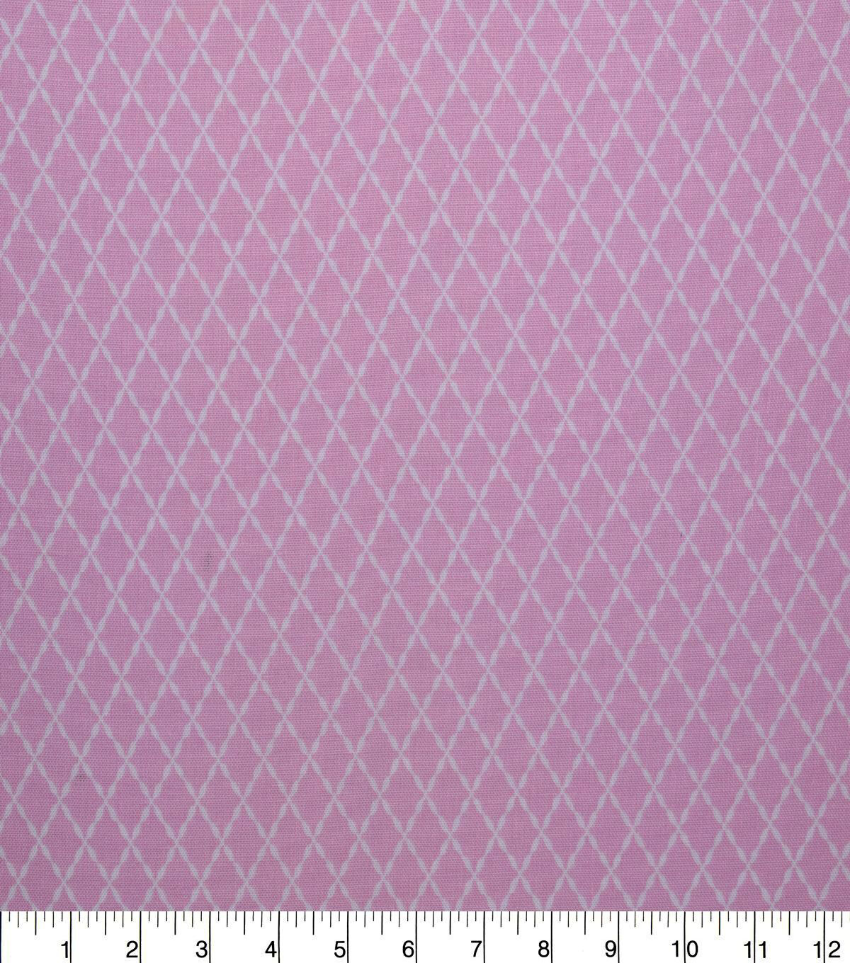 Dotted Diamonds on Blush Quilt Cotton Fabric by Quilter's Showcase
