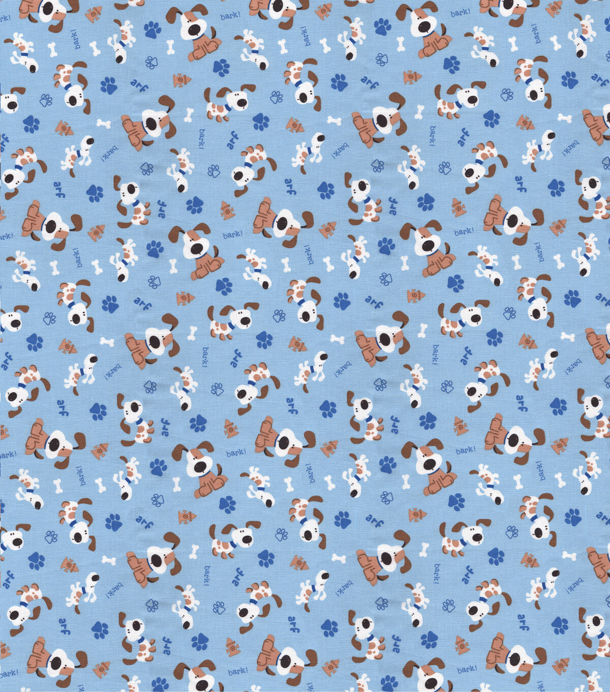 Dog Barking Novelty Cotton Fabric