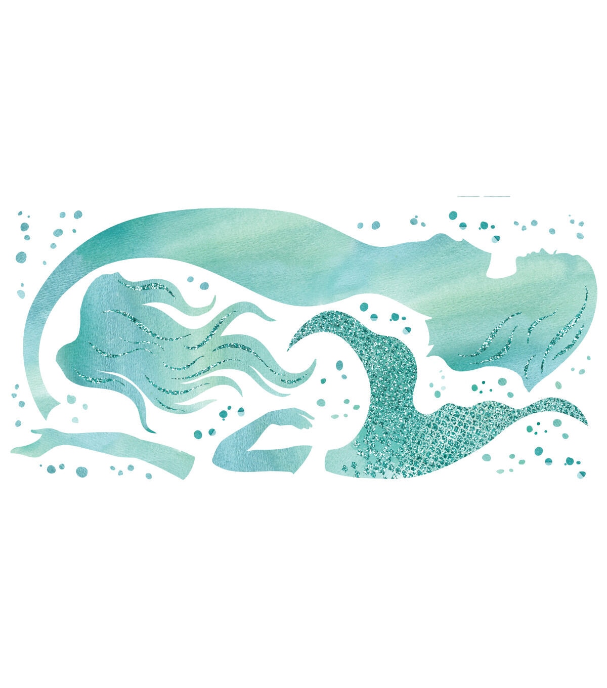 York Wallcoverings Wall Decals Glitter Mermaid