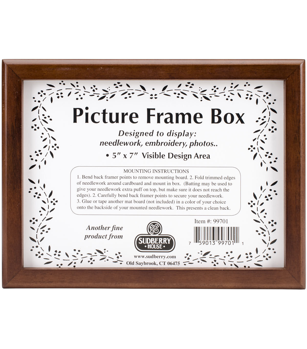 Sudberry House Mahogany Picture Frame Box