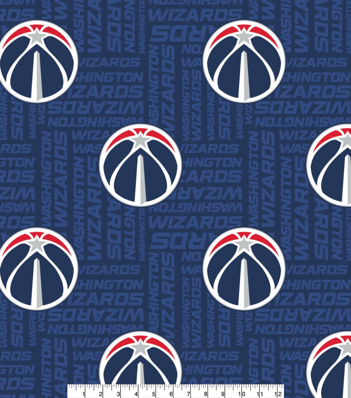 Washington Wizards Toss Wordmark NBA Fleece Fabric