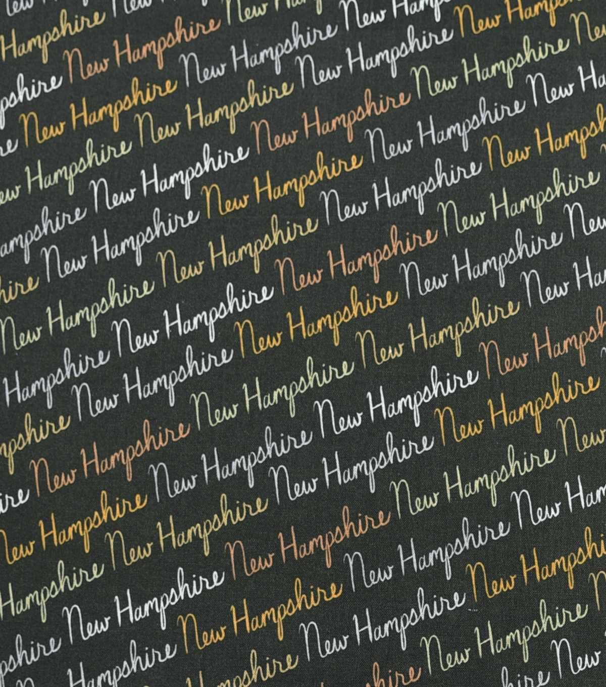 New Hampshite Next Gen Words State Pride Cotton Fabric