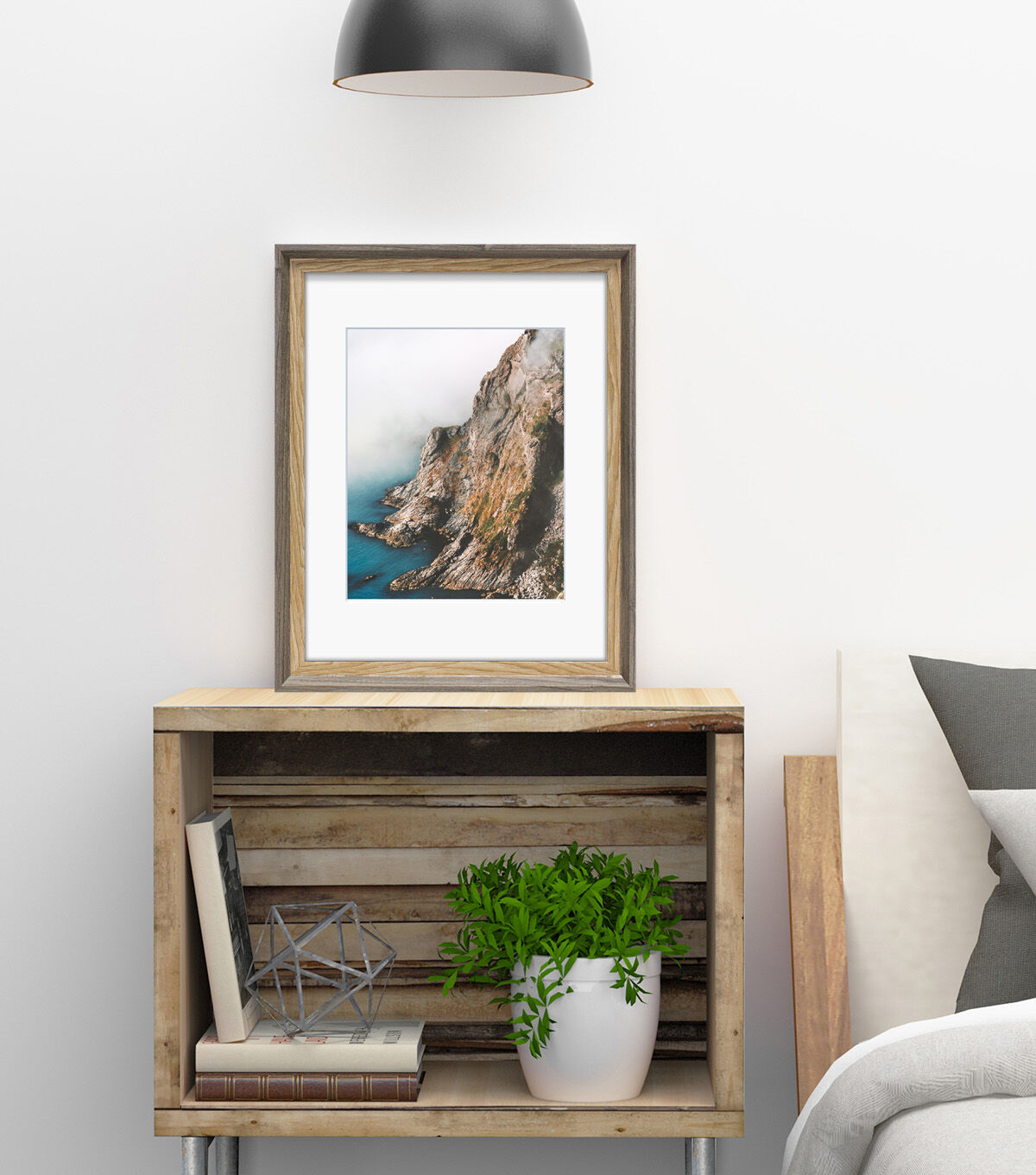 BP 11 x 14 Gray Wash and Natural Wall Photo Frame