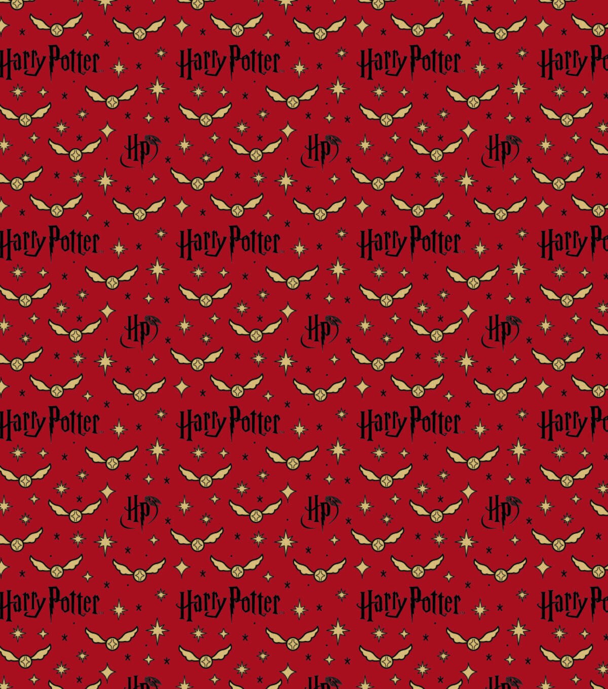 Harry Potter Cotton Fabric Quidditch Snitch