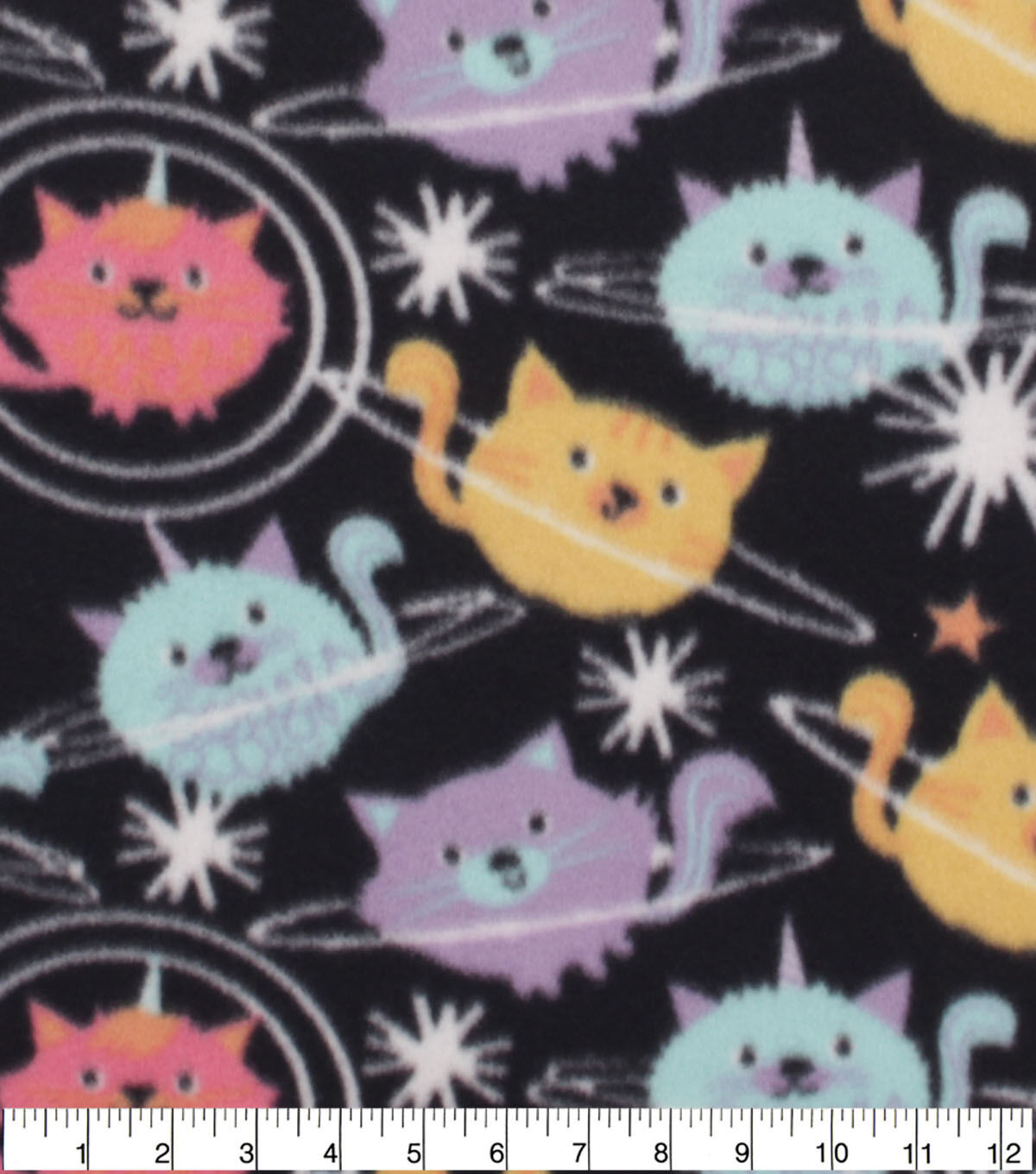 Space Cats Blizzard Fleece Fabric