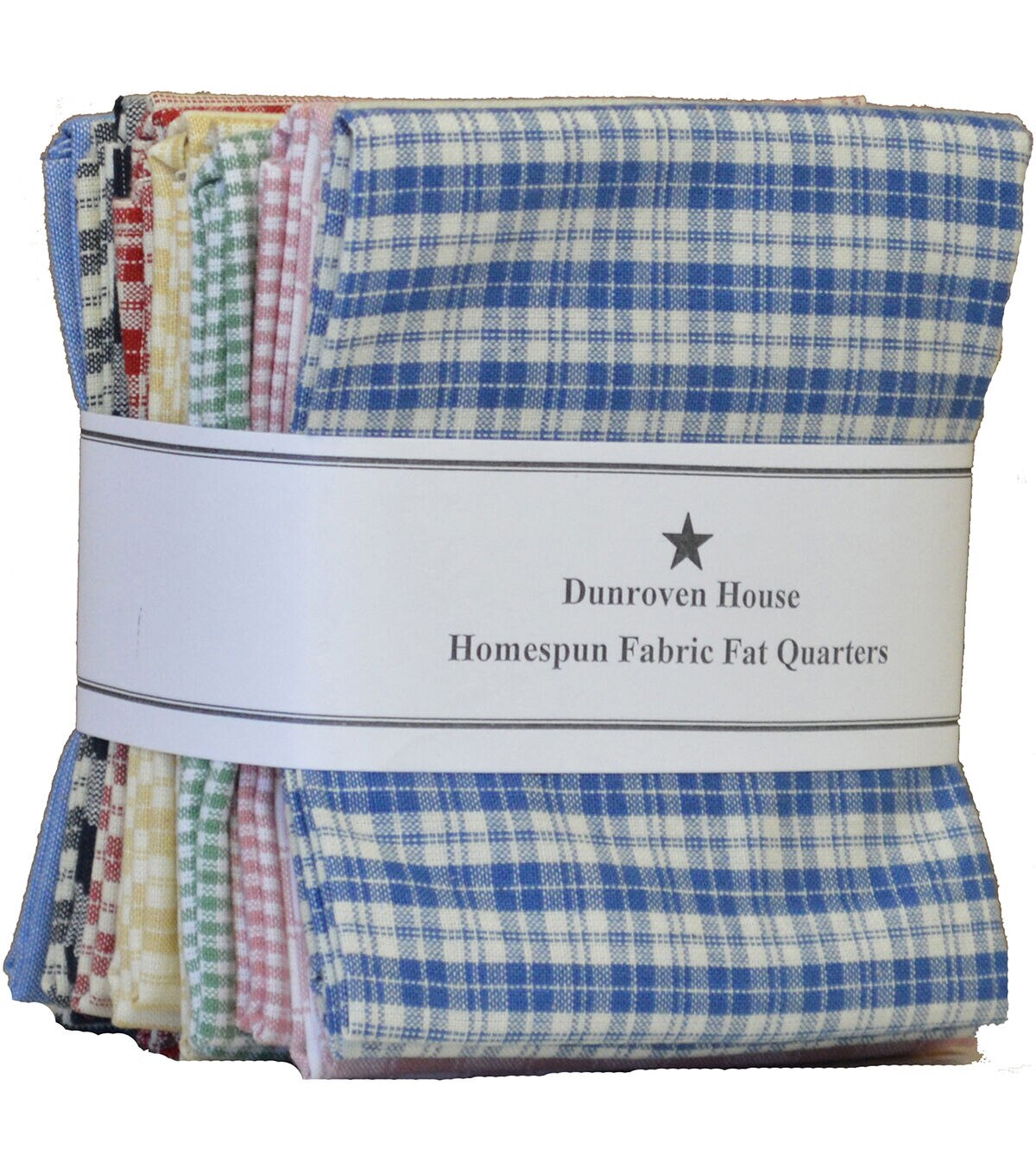 Dunroven Homespun 18'' x 21'' 12pcs Cotton Fabric Quarter Bundle