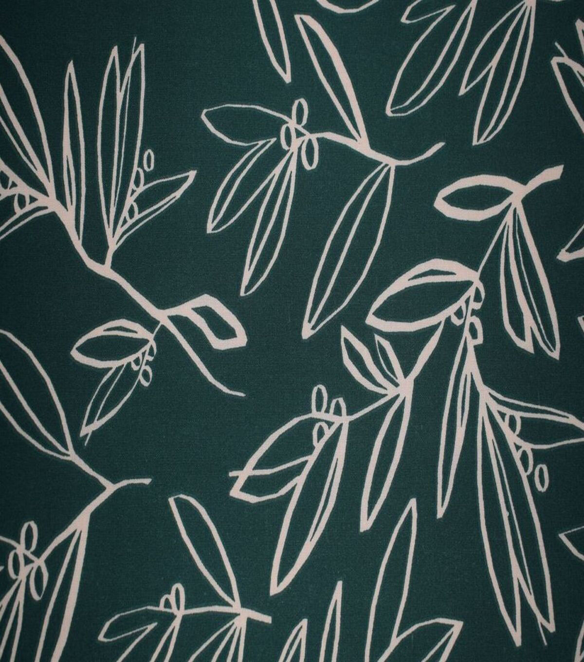 Winter Ferns on Dark Green Quilt Cotton Fabric by Quilter's Showcase