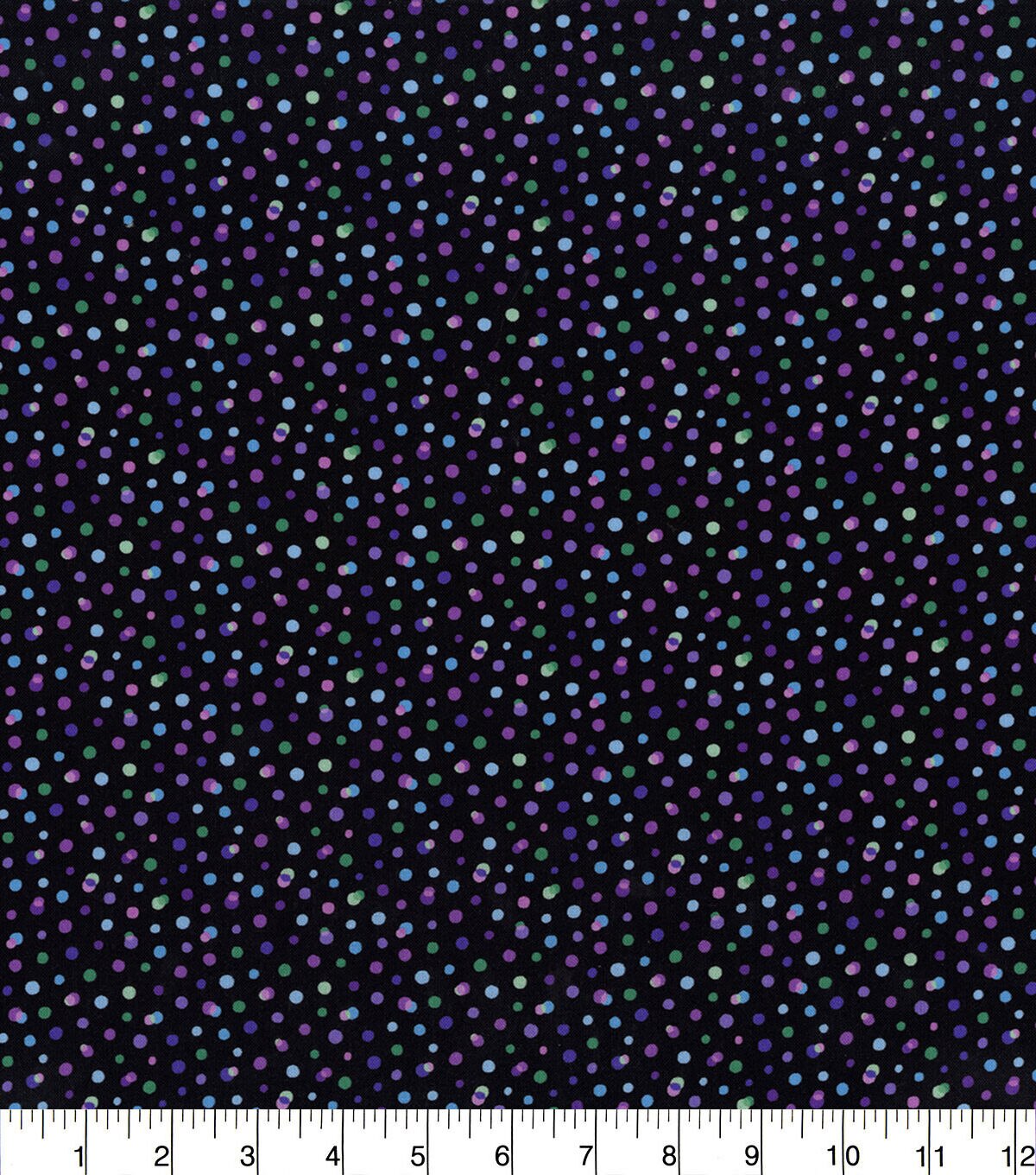 Hi Fashion Dots on Black Premium Cotton Fabric