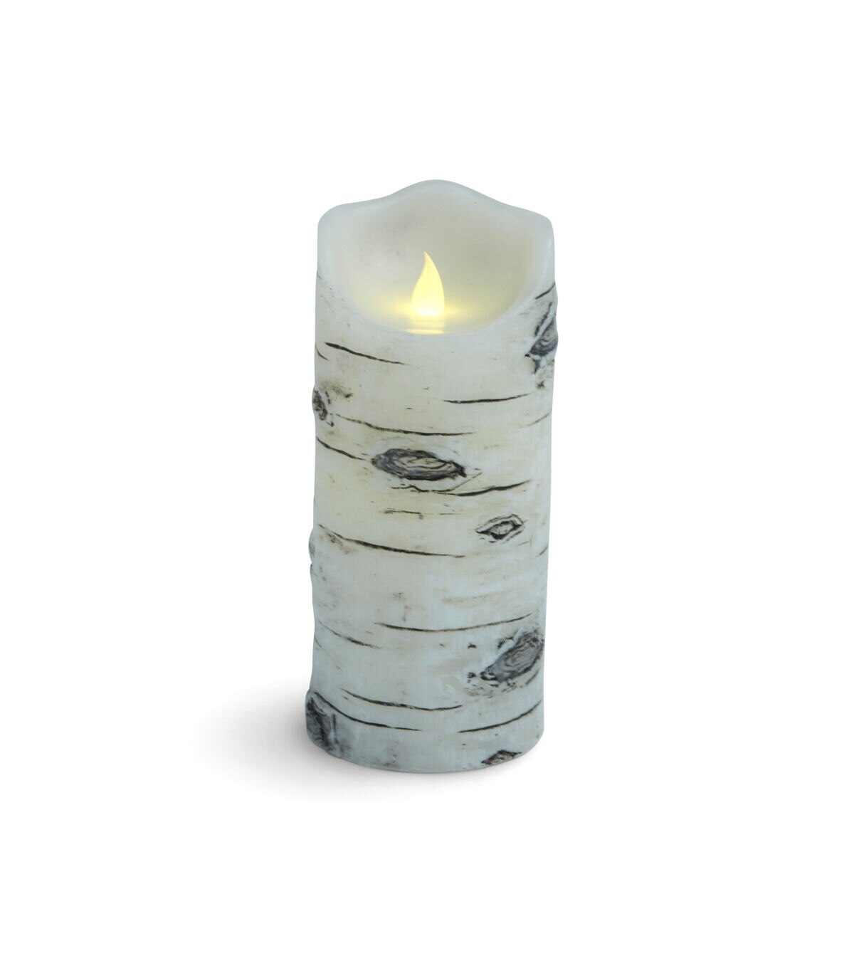 3 x 7 Birch Flickering Flame LED Wax Candle by Hudson 43