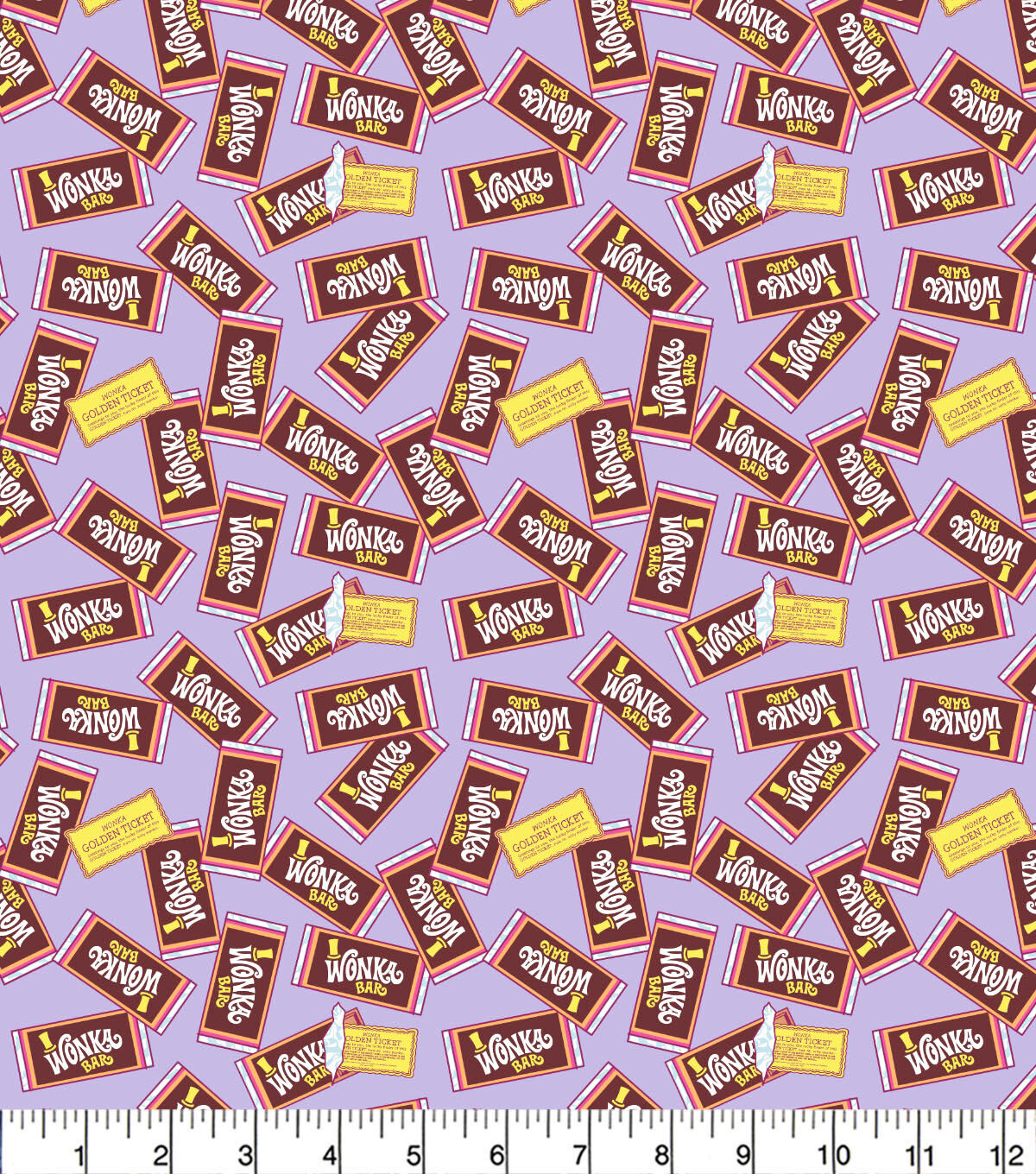 Willy Wonka Wonka Bar Cotton Fabric