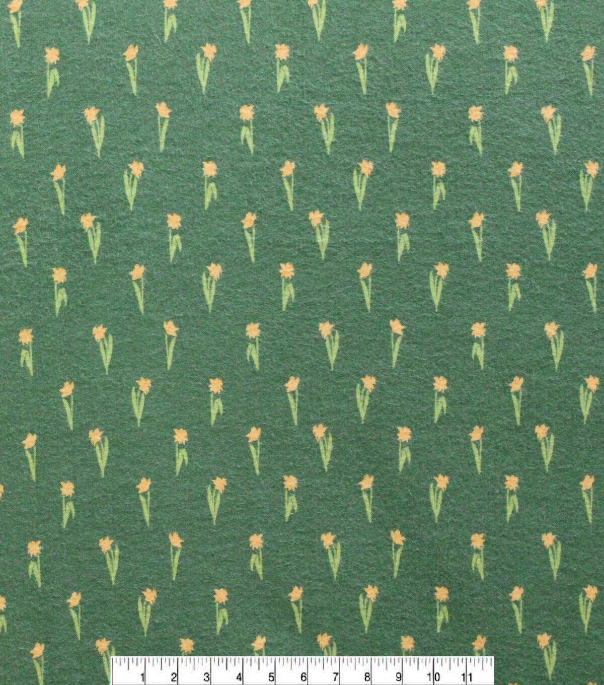 Green Daisy Super Snuggle Flannel Fabric