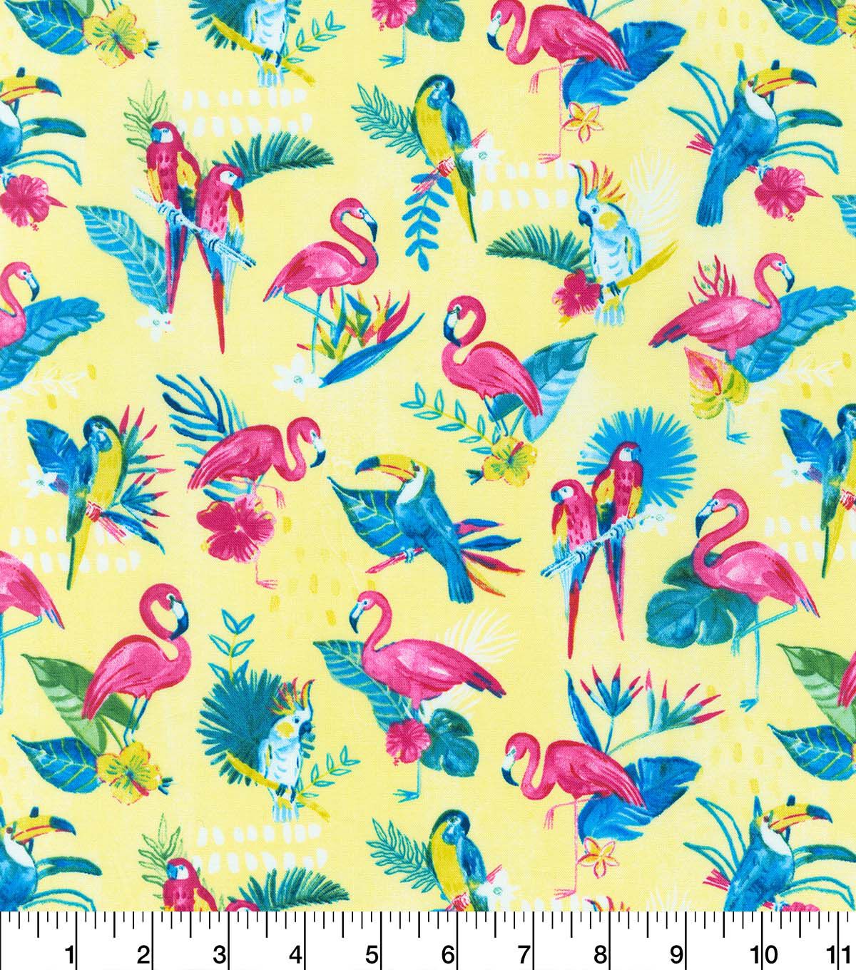 Robert Kaufman Tropical Posers Novelty Cotton Fabric
