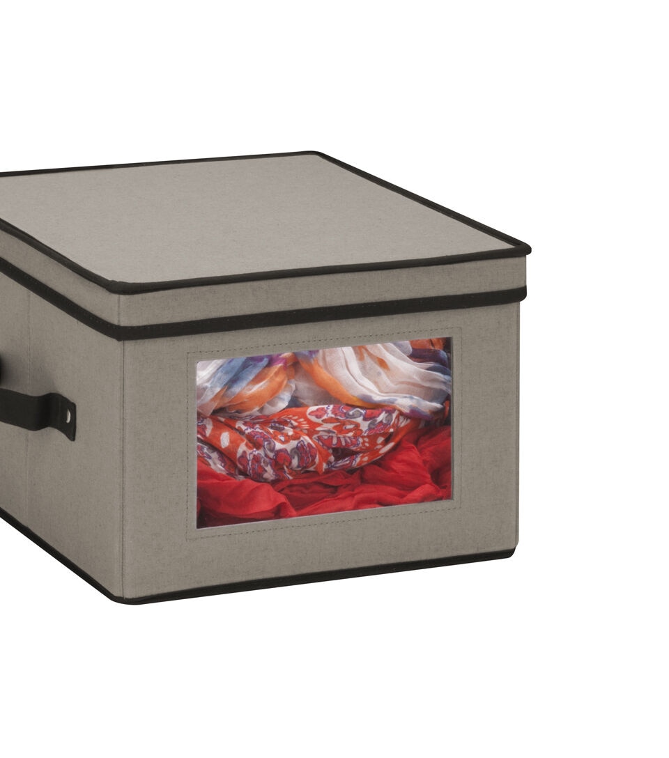 Honey Can Do 12 Gray Window Storage Box