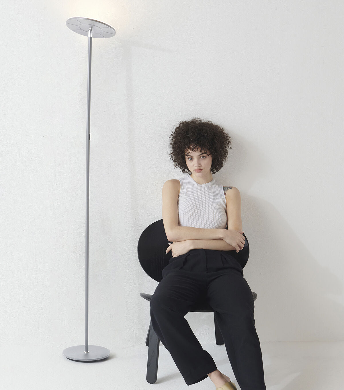 Brightech Sky LED Floor Lamp - Silver