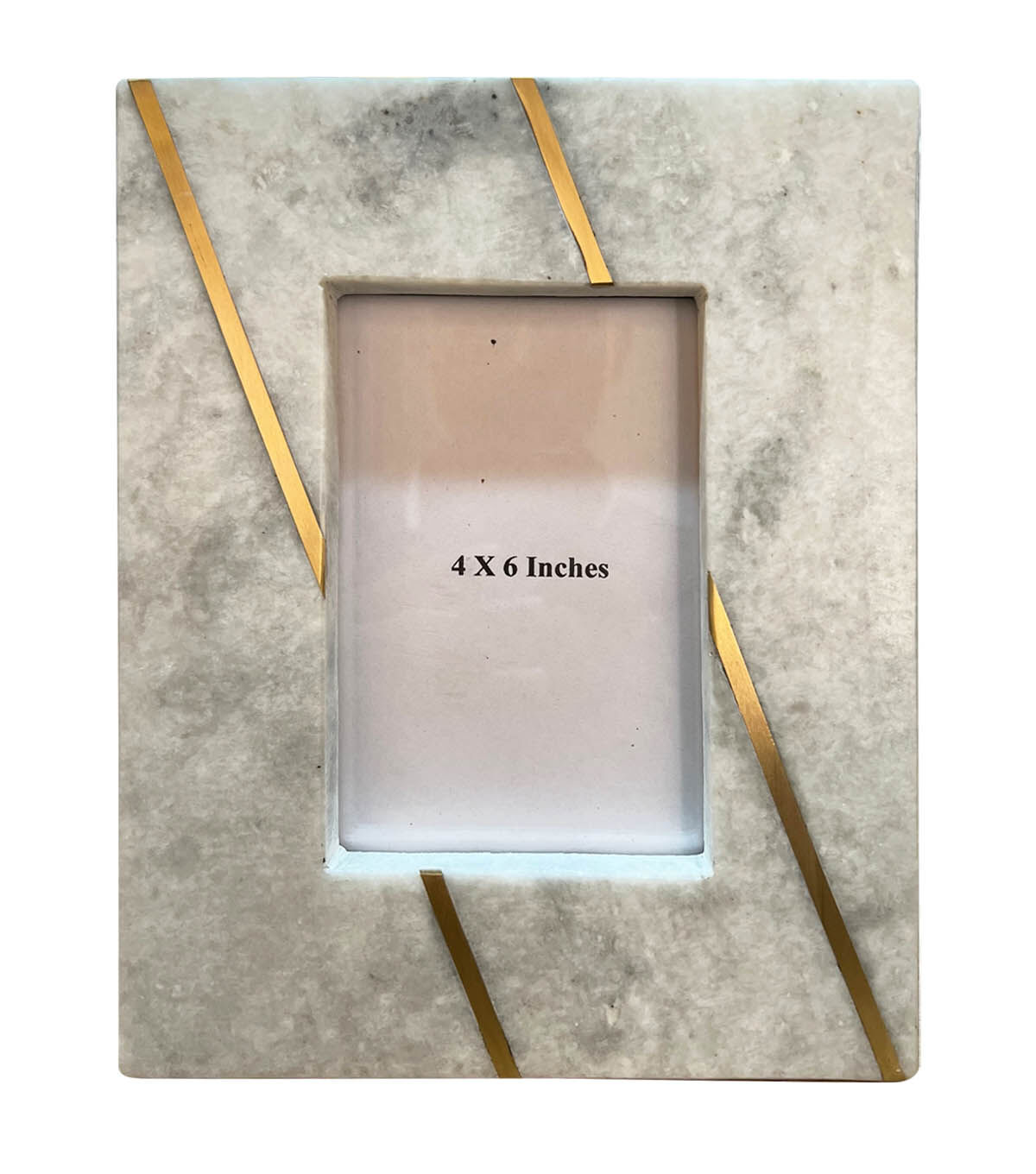 4 x 6 Marble & Gold Accent Tabletop Picture Frame by Place & Time