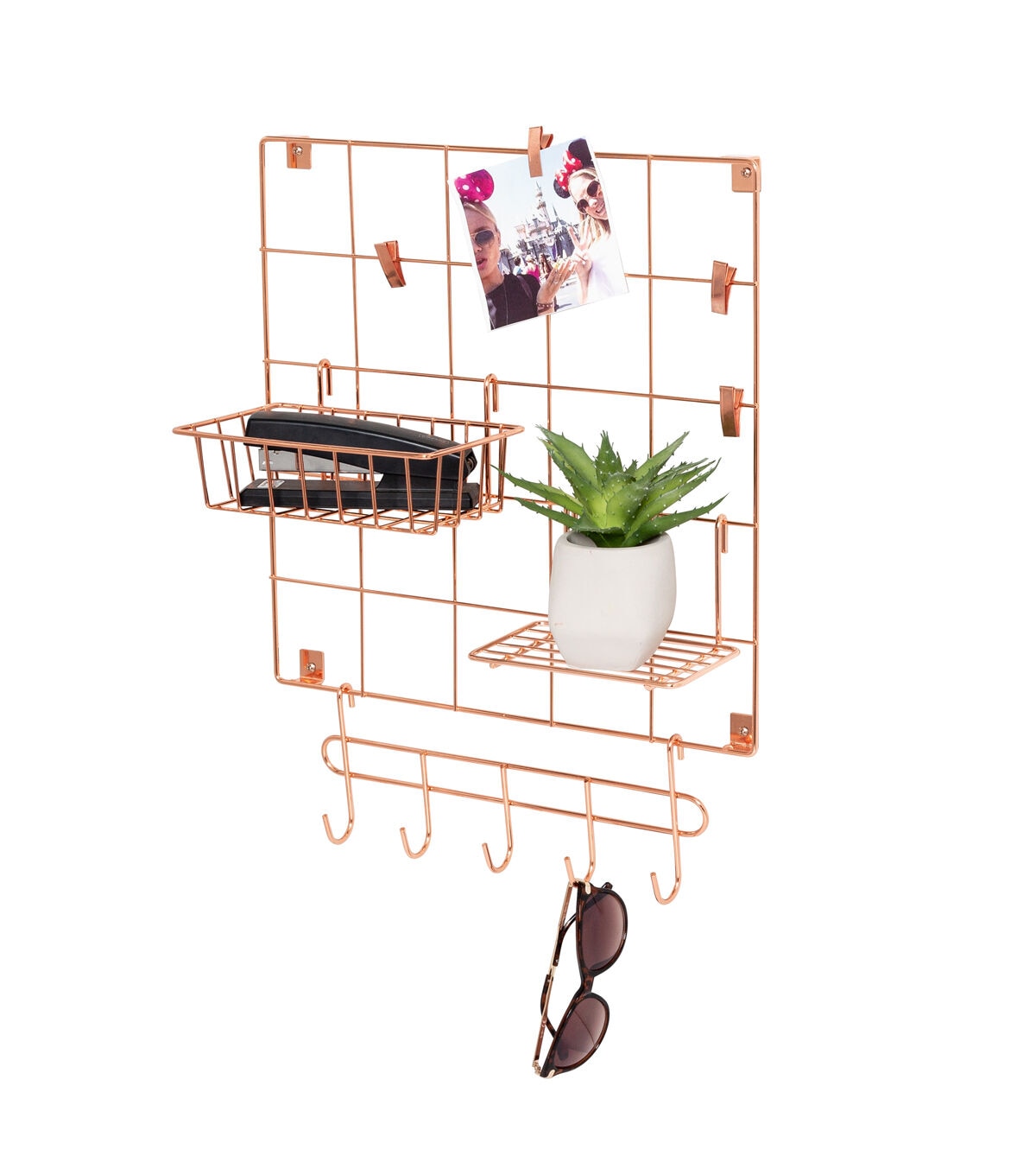 Honey Can Do 8pc Wire Wall Grid Copper