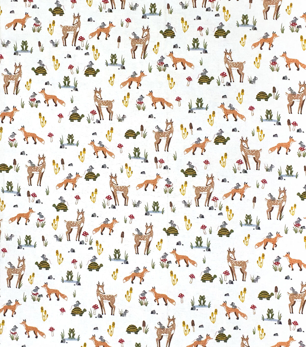 Happy Woodland Animals Super Snuggle Flannel Fabric