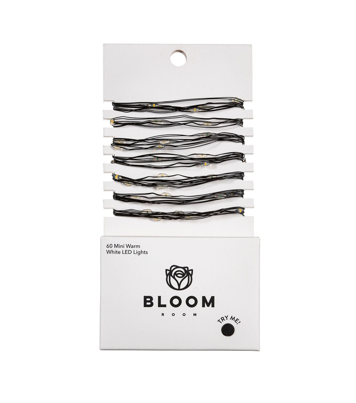 7 LED Black Wire With Warm White String Lights 60ct by Bloom Room