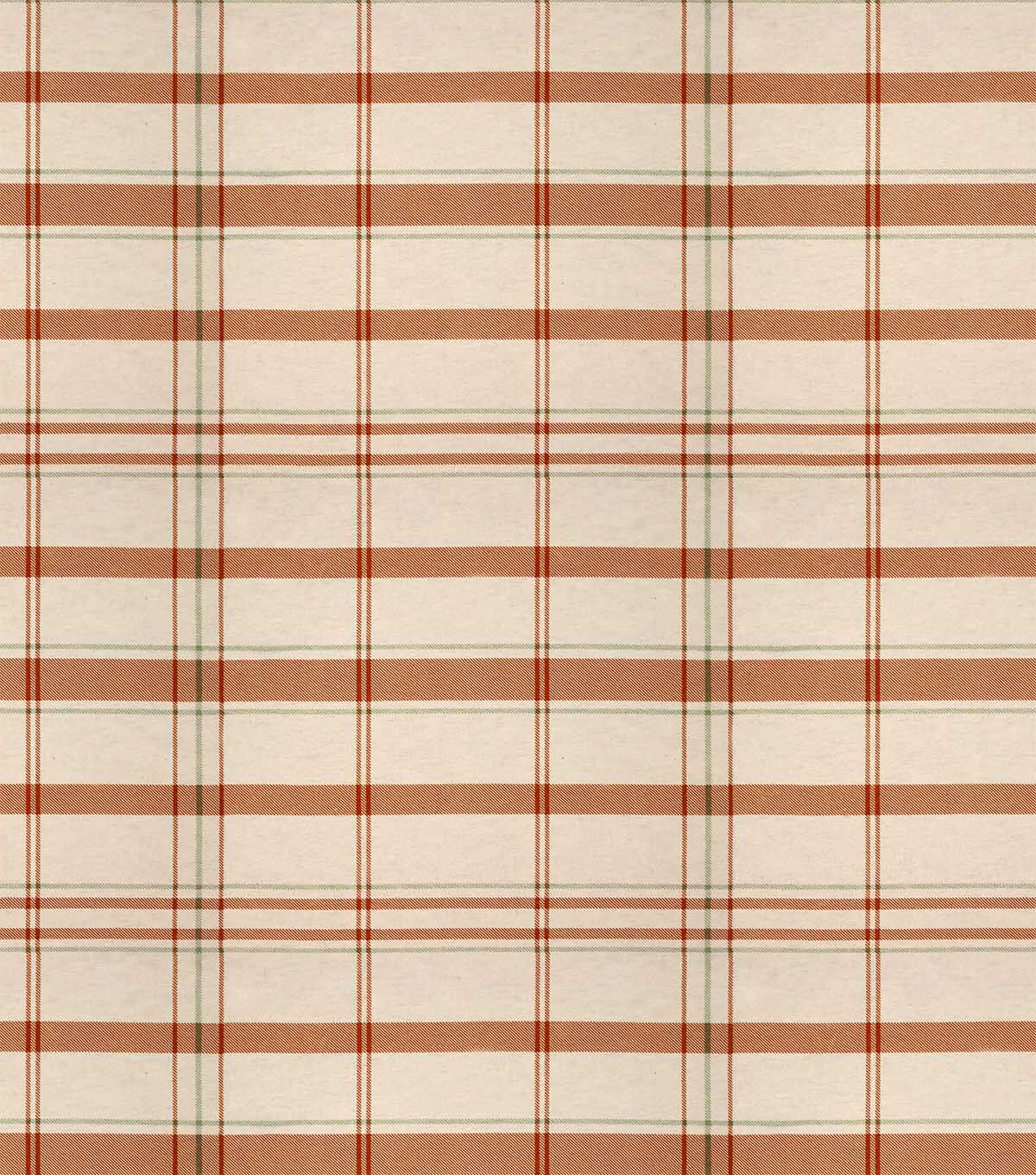 White & Red Plaid Super Snuggle Flannel Fabric