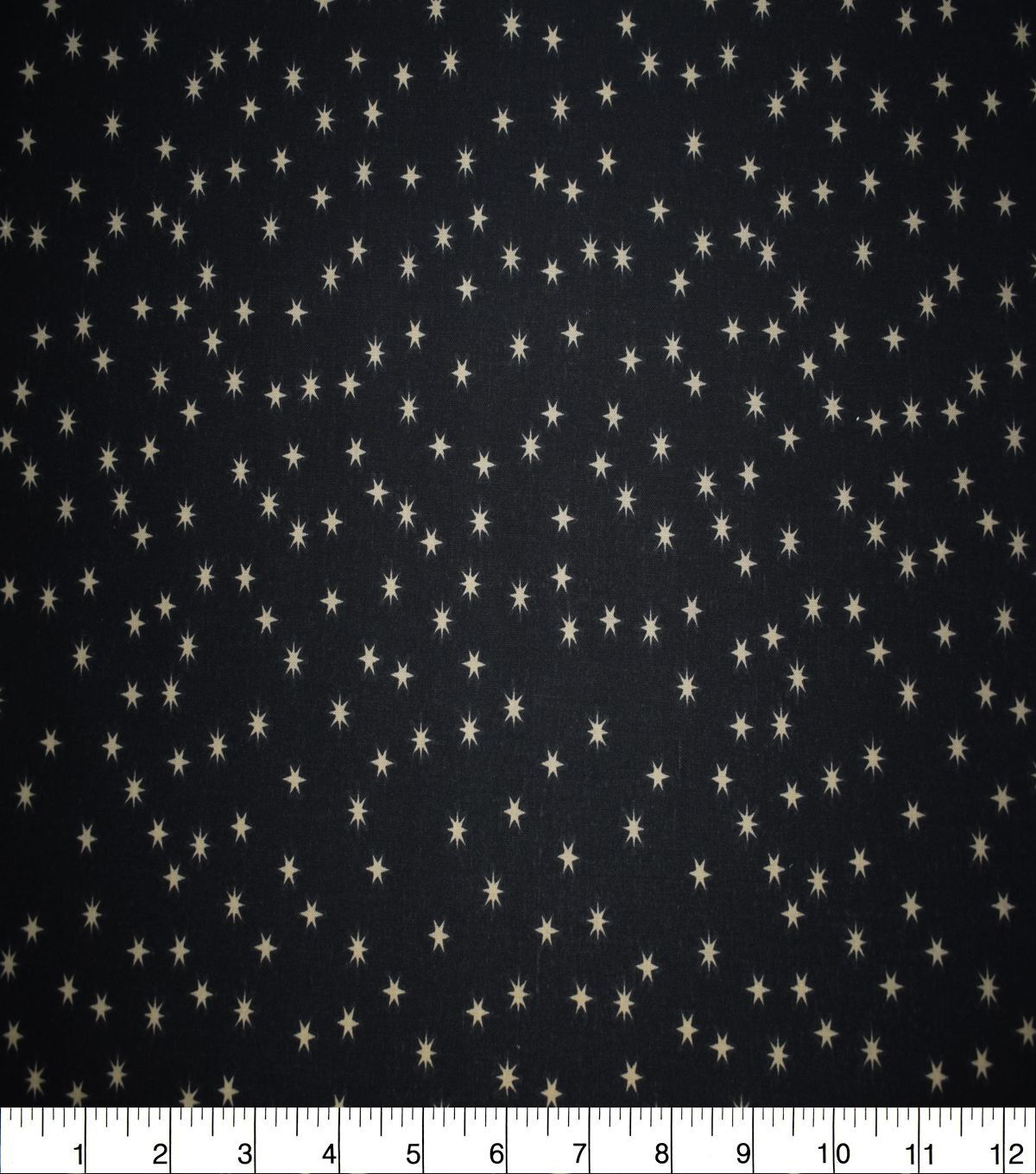 Mini Scattered Stars on Black Quilt Cotton Fabric by Quilter's Showcase