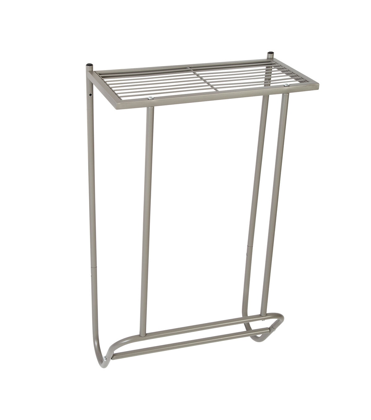 Honey Can Do 15 x 25 Nickel Bath Wall Mounted Towel Holder With Shelf