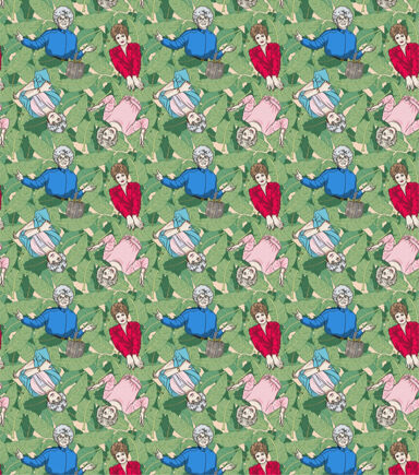 Golden Girls Palm Leaf Cast Cotton Fabric