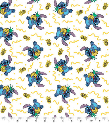 Lilo Pineapple Scribble Disney Cotton Fabric