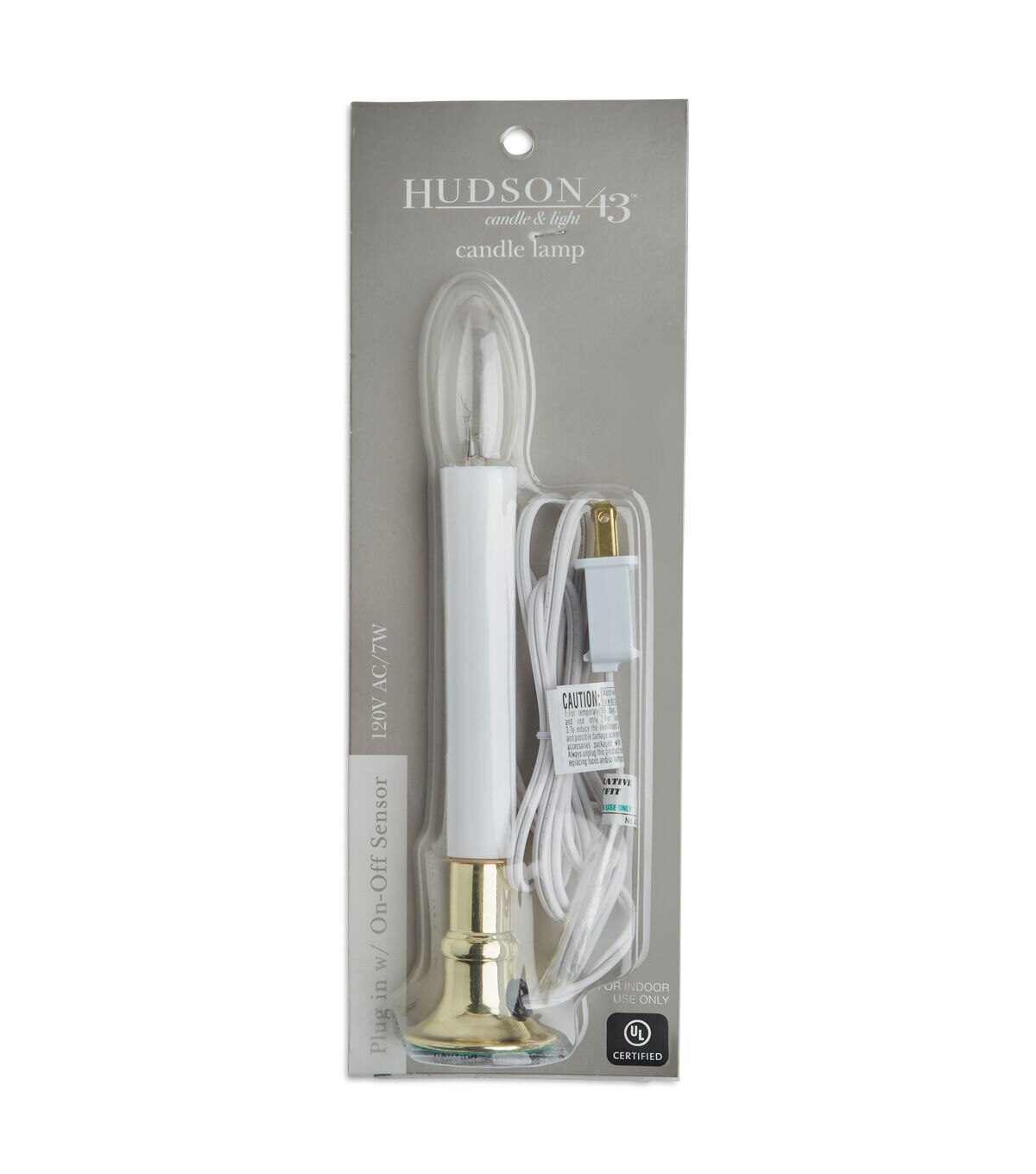 12 Gold Flameless Plug In Taper Candle With Sensor by Hudson 43