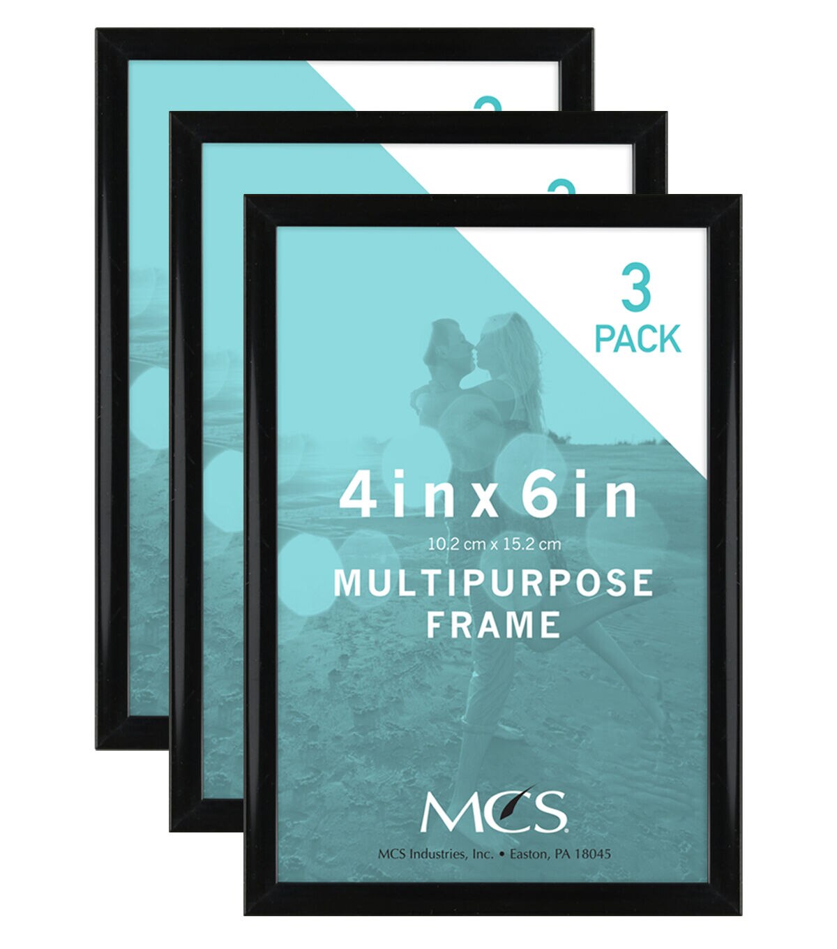 MCS Industries Single Image 3 pk Multipurpose Frames 4''x6'' Black