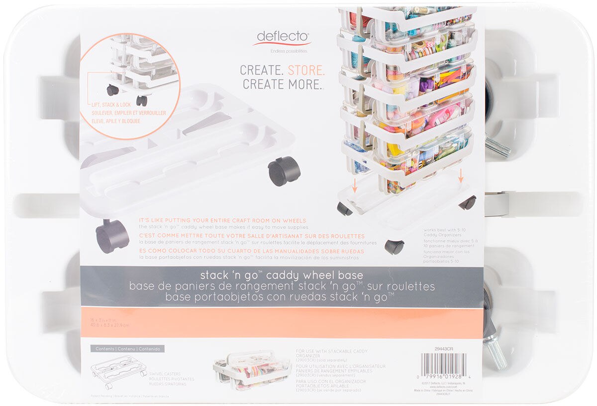 Deflecto 16 White Caddy Wheel Base