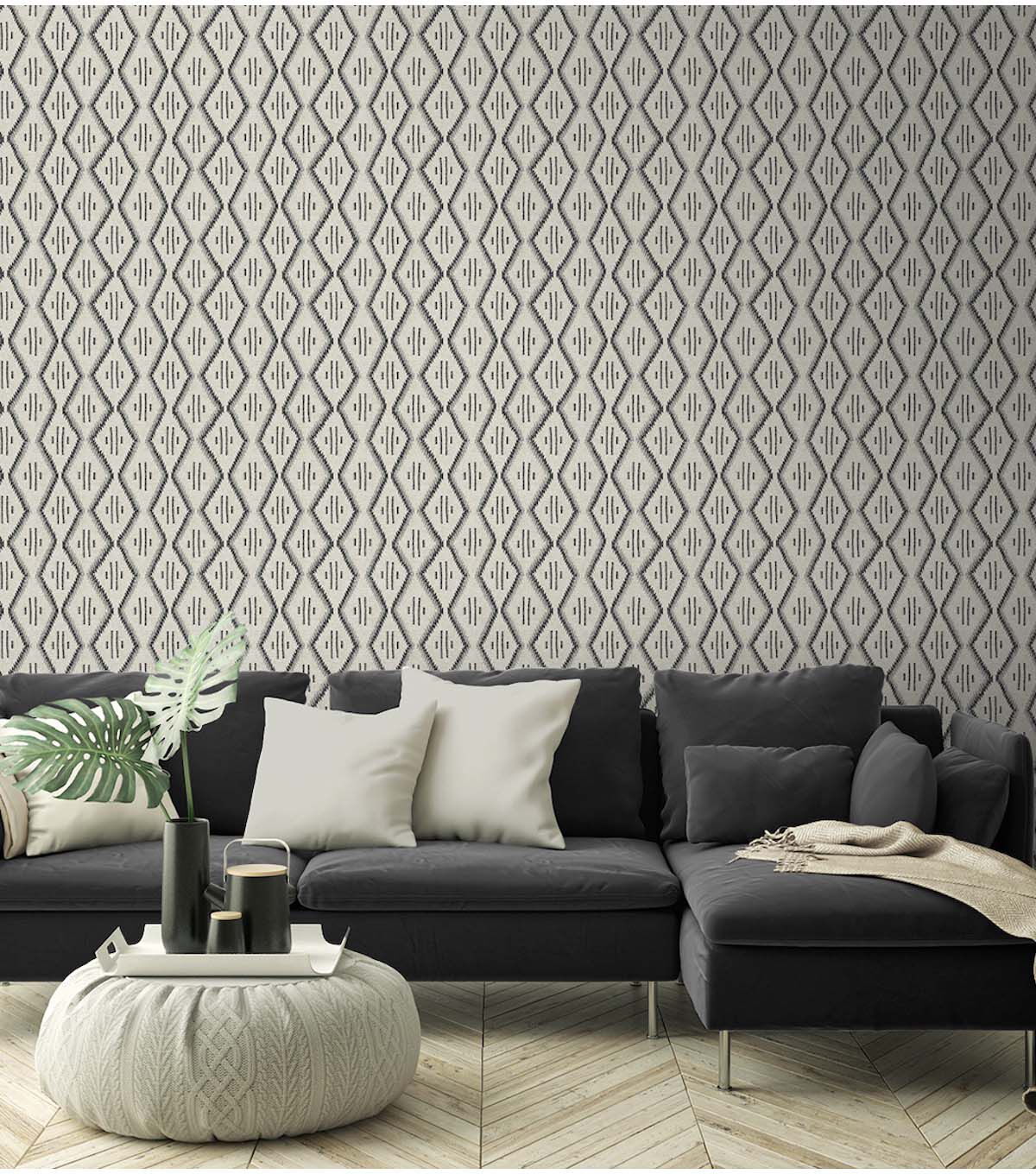 Surface Style 20.5' x 18' Newsprint Modern Heirloom Peel & Stick Wallpaper